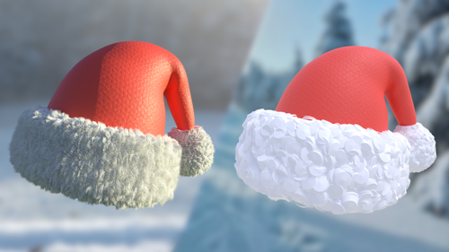 christmas santa hat (realistic and stylized) preview image